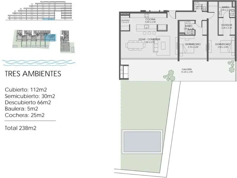 Acqua Marinas Nordelta Venta Departamento 3 Ambientes .
